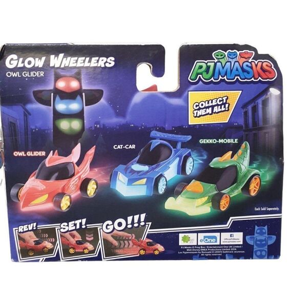 PJ Masks Glow Wheelers Owl Glider and Gekko Mobile Vehicles Toys NEW - Picture 9 of 10